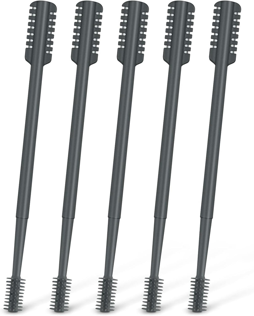 5PCS 2-in-1 Nasal Hair Cutter, Double-Sided Nose Hair Trimmer Upgrade, Manual Nose Trimmer Portable with Soft Cleaning Brush for Women and Men (Gray)