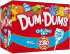 Dum Dums Original Mix 2,300 Count Box- All-Time Classic Flavors - Bulk Suckers, Lollipops Individually Wrapped, Candy Mix Variety Pack - Bulk Candy for Any Occasion