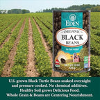 Eden Organic Black Beans, 15 oz Can (12-Pack Case) , No Salt Added, Non-GMO, U.S Grown, Heat and Serve, Macrobiotic, Turtle Beans, Frijol Negro, Caviar Criollo