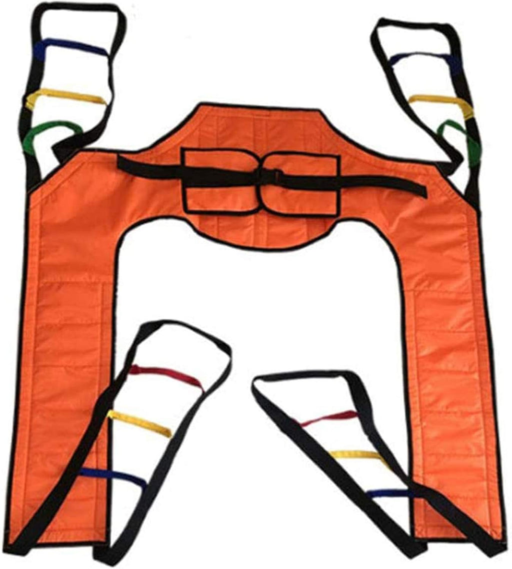 Transfer Belt Toileting Sling for Transfer from Bed to Wheelchair, Recliner, Shower Chair Or Toilet Patient Lifter for Seniors Handicap,Orange