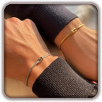 Matching Bracelets for Couples，Dainty Gold Love Knot Bracelet 14K Gold Plated Herringbone Chain Bracelet Relationship Jewelry Gifts for Best Friend