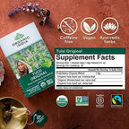 Organic India Original Tulsi Tea - Herbal Tea, Holy Basil and African Basil Calming and Stress Relief Tea, Immune Support, USDA Certified Organic, Non-GMO, Caffeine-Free - 18 Infusion Bags, 2 Pack
