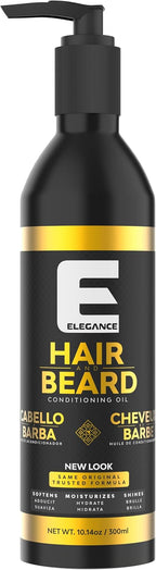 E Elegance Hair & Beard Conditioning Oil - Highly Moisturizing And Lightweight Beard Conditioner For Men, Great Smell, 3.38 Oz