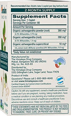 Himalaya Organic Ashwagandha Root, 120 Day Supply - Herbal Adrenal Support Supplements for Stress Relief and Energy Support - USDA Organic, Non-GMO, Vegan, Gluten Free, 60 Caplets, 2 Pack