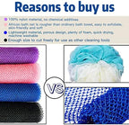 African Exfoliating Net, 4 Pieces African Net Sponge, Nylon African Bath Sponge Net, African Net Long Net Bath Sponge Shower Body Scrubber