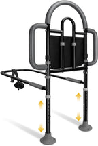 Bed Rails for Elderly Adults Safety, Adjustable Bed Assist Rail - Portable Bed Cane Supports 400 Lbs,ASTM Approved Bedside Safety & Stability for Seniors,for Bed Frames 14.57"-20.67"