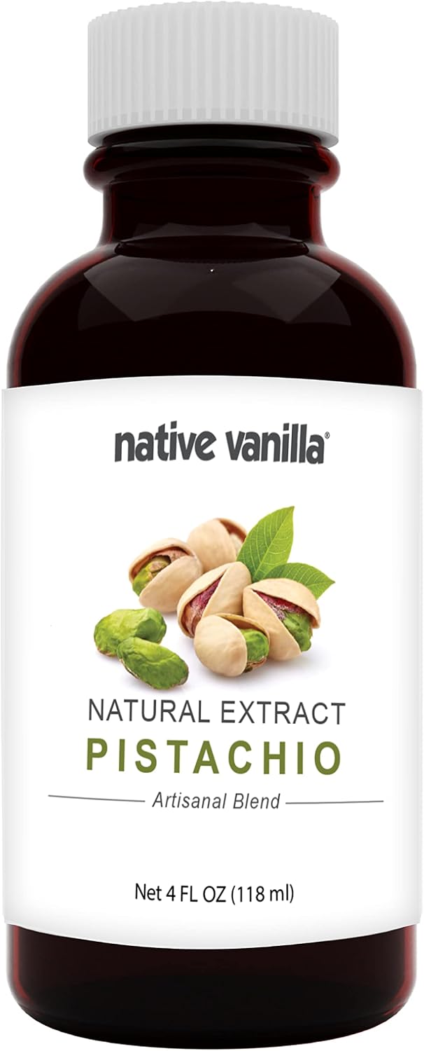 Native Vanilla - Pistachio Flavor - 4 Fl Oz - Pure Flavors and Extracts - Perfect for Cooking, Baking, and Dessert Crafting