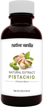 Native Vanilla - Pistachio Flavor - 4 Fl Oz - Pure Flavors and Extracts - Perfect for Cooking, Baking, and Dessert Crafting