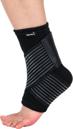 Smart Ankle Brace for Women & Men - Ankle Wrap for Sprained Ankle, Compression Support Sleeve for Plantar Fasciitis, Achilles Tendonitis, No Seams, No Marks, One Size