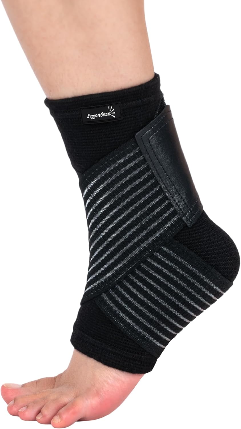 Smart Ankle Brace for Women & Men - Ankle Wrap for Sprained Ankle, Compression Support Sleeve for Plantar Fasciitis, Achilles Tendonitis, No Seams, No Marks, One Size