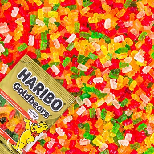 HARIBO Gummi Candy, Original Goldbears Gummy Bears, 3 Pound Party Size Bag (Pack of 4) Delicious Soft & Chewy Sweet Snacks, Assorted Fruity Flavors