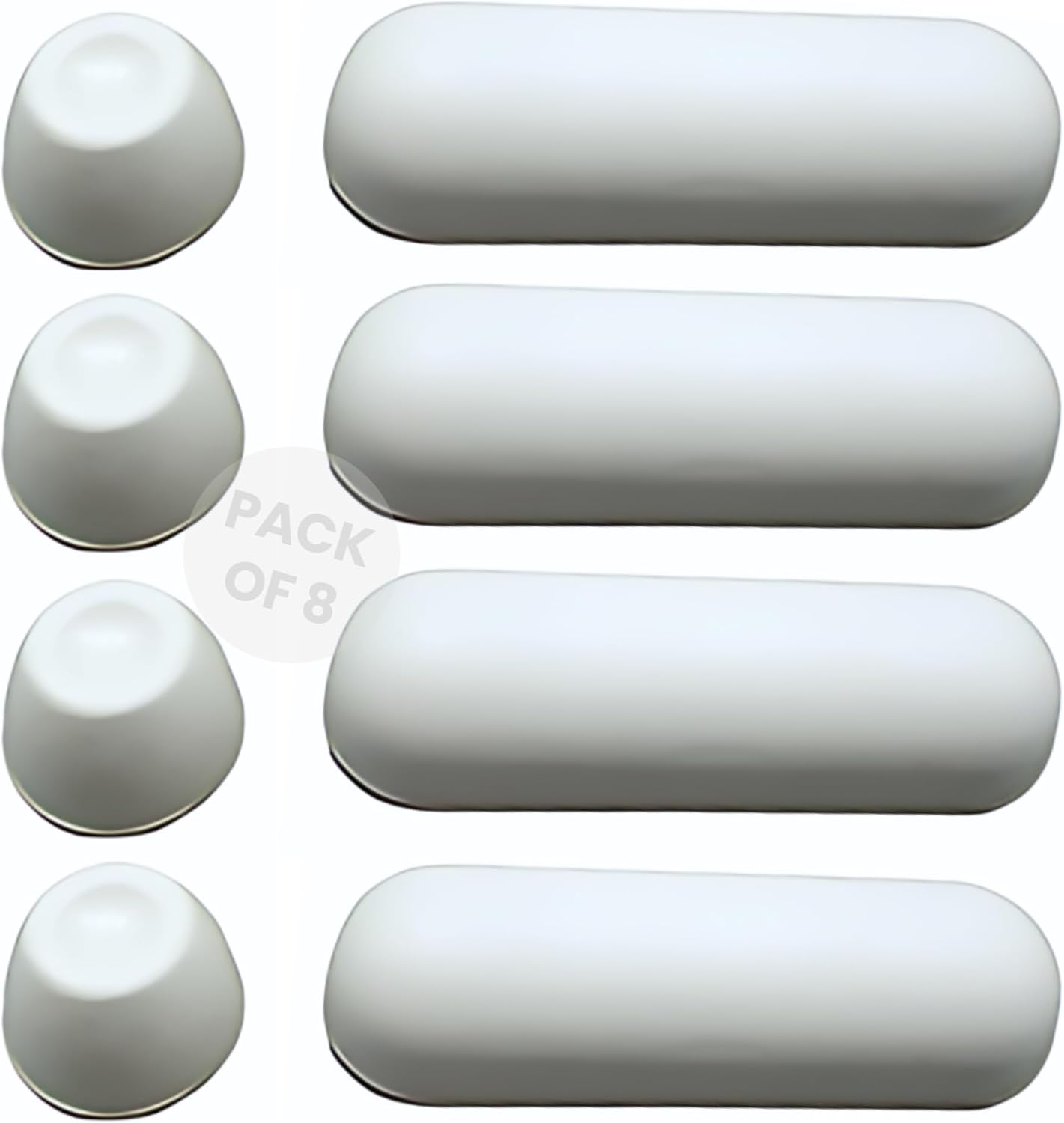 Gadgetime USA Toilet Seat Bumper Kit - Toilet Seat Risers & Toilet Cover Bumpers with Rubber Adhesive Pads - Bidet Compatible Toilet Seat Accessories for Cushioning & Protection - Pack of 4