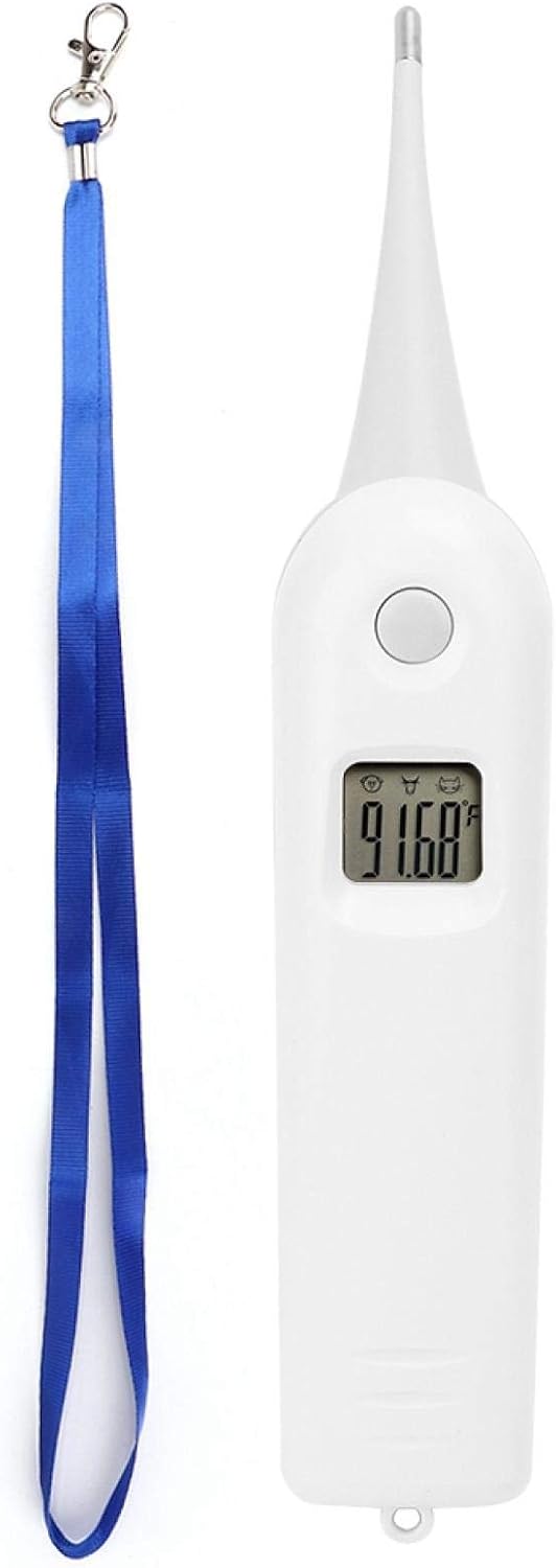 Professional Pet Veterinary Thermometer, LCD Display Fast Digital Thermometer for Livestock Pigs Cattle Sheep Dogs Horse