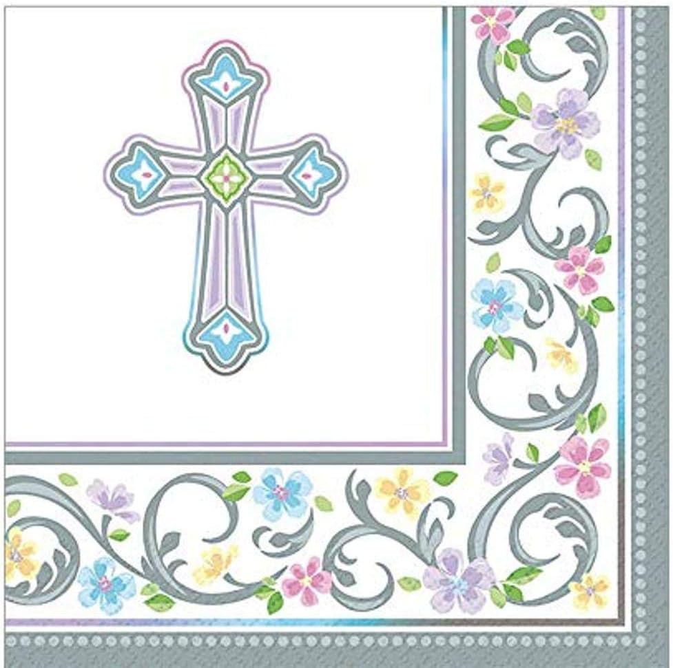 Amscan Beverage Napkins, 5 x 5 x 1.1, Multicolor,709420