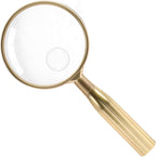Lakei Magnifying Glass,10X Handheld Reading Magnifying Glass， 75mm Shatter Resistant Lens, Non-Slip Handle, Suitable for Elderly Reading, Adults Close Work, Hobbies and Science (Gold)