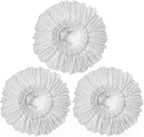Mop Replacement Head for 360° Spin Magic Mop, Microfiber Spin Mop Refills, Round Shape Standard Universal Size (3 Pack)