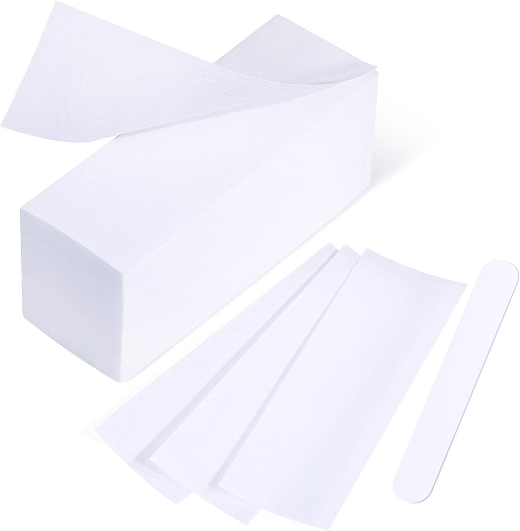 200 Pieces Large Non-woven Wax Strips for Body and Facial Hair Removal, Salon Quality Epilating Strips