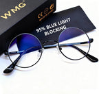 WMG Round Blue Light Blocking Glasses - Retro Circle Computer Eyeglasses Anti Blue Light Lens Halloween