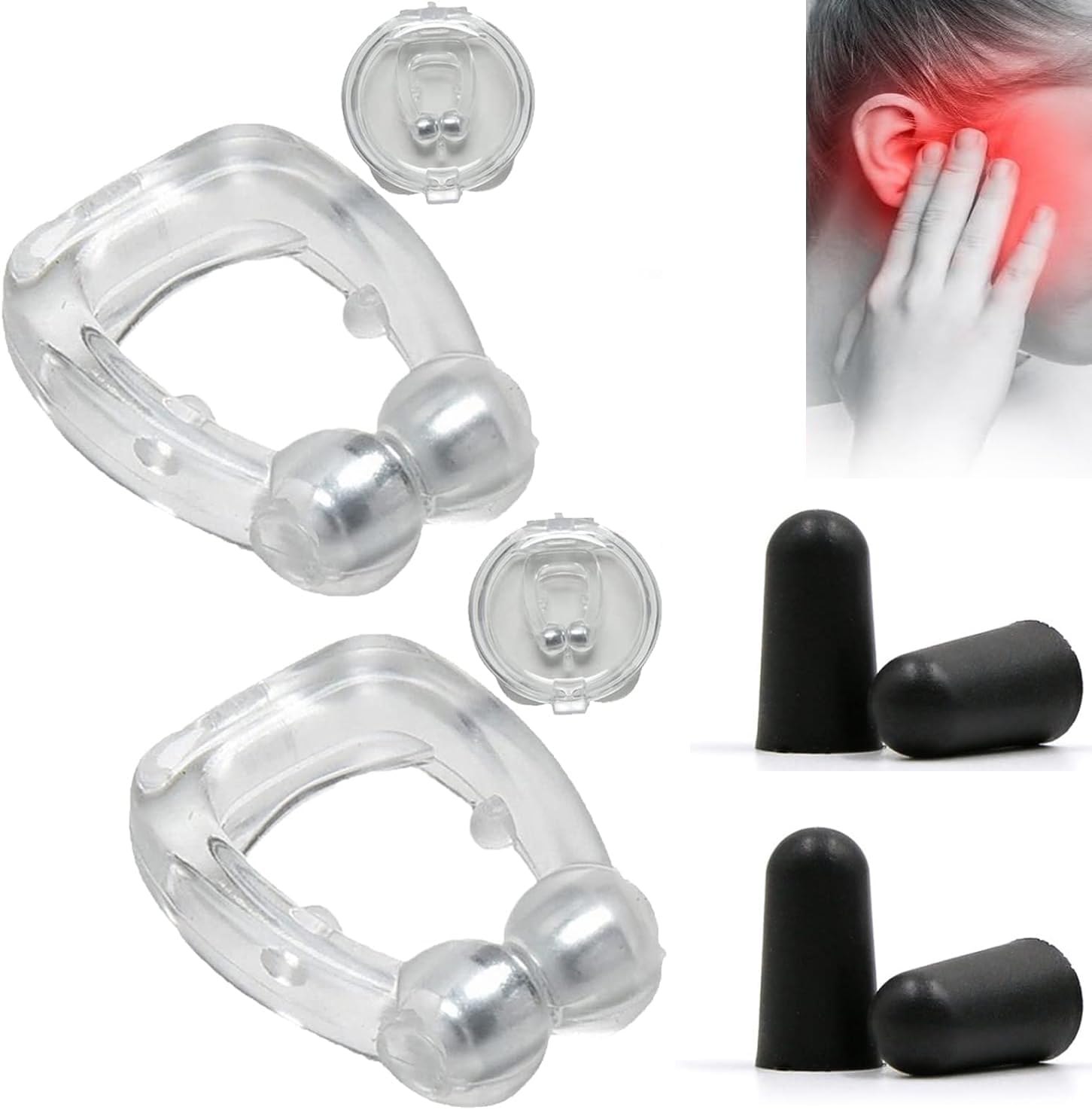 Acupeace Tinnitus Relief Device, Auricalm Tinnitus Relief Device, Tinnitus Relief for Ringing Ears, Tinnitus Ear Cuff Set Stop Ear Ringing (1Pair)