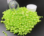 Christmas Sprinkles Edible Green Pearls Sugar Candy Cupcake Cake Topper 130g/ 4.6oz, Decorative Glitter Sprinkle Mix for Baking, Cake and Cookie Decorating