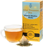Siberian Wild Altai Treasure Tea – Siberian Meadow Herbs – Caffeine-Free Natural Herbal 20 Teabags with Rosehip, Nettle, Sea Buckthorn Leaf Berries, Ivan, Meadowsweet, Strawberry Leaf, Kuril Tea, Black Currant Leaf