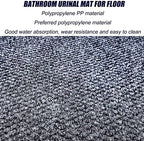 2 Pcs Urinal Mats Bathroom Rugs, Non-Slip Water Absorption Deodorization Urine Floor Mats, Men's Restrooms Urinal Pee Pads, Reusable/Washable Restroom Urinal Floor Rug Floor Protector