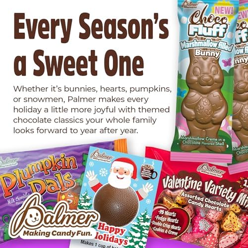 Palmer Reindeer Chocolate Snack Mix, Sweet and Salty Variety Filled with Pretzels, Peanuts and Chocolate Reindeers, Making Candy Fun Since 1948 (3 oz)