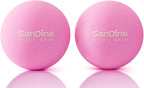 Lacrosse Massage Balls for Deep Tissue Massage - Release Tension Relieve Muscle Soreness Improve Flexibility - Ideal for Myofascial Release Trigger Point Therapy - 2Pack Yoga Balls by Sandine (Pink)
