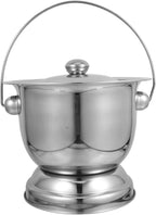 FRCOLOR Covered Adult Chamber Pot Sturdy Stainless Steel Spittoon Night Urinal for Elderly