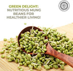 Pride Of India - PACK of 6 - Indian Whole Green Mung Gram - Protein & Fiber Rich Mung Bean Whole, 3 Pound Jar