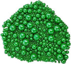 Edible Christmas Green Sugar Pearls Candy Sprinkles 120G/ 4.23Ounce Baking Cake Sprinkles Cupcake and Cake Topper Cookie Decorations Wedding Party Valentines Halloween Christmas Supplies