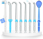 Replacement Tips for Waterpik Water Flosser,Replacement Classic Jet Tips Compatible with Waterpik Oral Irrigator,Replacement Brush Heads for Water pik,8 Pcs Replacement Parts for Water pik