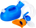 ONEDONE Urinals for Men Women - Portable Urine Bottle Spill Proof Female Urinals Pee Bottle w/Separate Urine Outlet Soft Funnel 68 OZ Urinal for Women Hospital Home Camping Leakproof 47" Long Tube