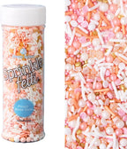 Sweets Indeed Sprinkles, Peach Rose Gold Edible Sprinkle Mix, Perfect for Cake Decorations, Baking, Ice Cream, Cookies, Cupcake Topper