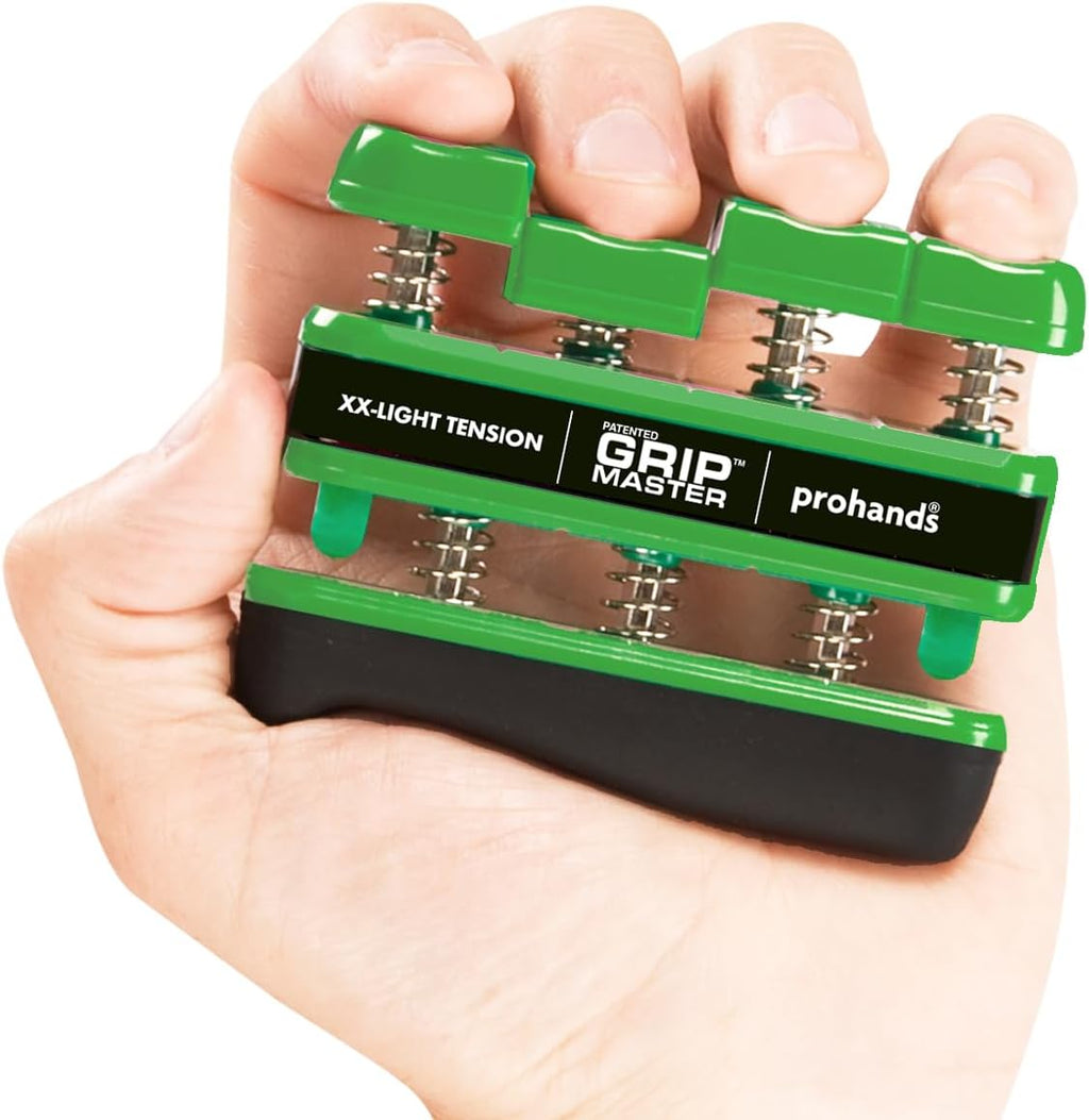 Prohands Gripmaster Hand Exerciser, Finger Exerciser (Hand Grip Strengthener), Spring-Loaded, Finger-Piston System, Isolate & Exercise Each Finger