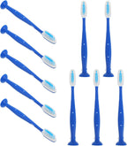 Beavorty 10pcs Prison Mini Toothbrush Set Short Handle Soft Bristle Portable Tooth Cleaning Brushes for Detention, Mental Health, and Addiction Facilities