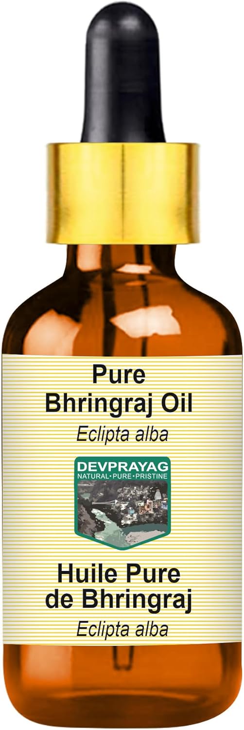 Pure Bhringraj Oil (Eclipta alba) with Glass Dropper 15ml (0.50 oz)