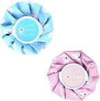 6" Mini Ice Pack Hot and Cold Reusable Ice Bag Hot Cold Therapy for Women Pain Relief Kids Head Shoulder Back Knee Sport Injuries (2 Pack: Blue+Pink)
