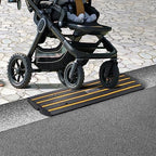 VEVOR Car Driveway Rubber Curb Ramps Heavy Duty 33069lbs Capacity Threshold Ramp 2.6 Inch High Cable Cover Curbside Bridge Ramp for Loading Dock Garage Sidewalk (1-Channel, 1Pack-Curb Ramp)