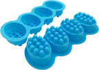 2 Pieces Silicone Bakeware Tool Massage Soap Mold Oval Massage Soap Bar Making Mould Silicon Candle Candy Chocolate Cake Baking Pans