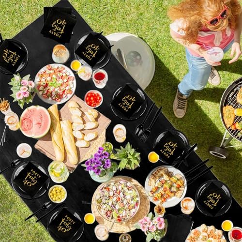 40pcs Black and Gold 40th Birthday Cocktail Napkin.Men Women 40th Birthday 40th Anniversary Party Decorations Supplier Cheers to 40 Years Cocktail Napkins