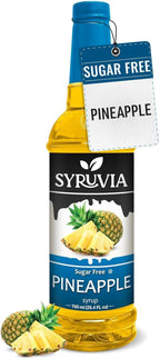 Syruvia Sugar-Free Pineapple Syrup, Flavored Syrup for Drinks, Cocktails, Lemonades, Iced Teas, and Desserts – 25.4 fl oz