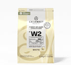 Callebaut Recipe No. W2 Finest Belgian White Chocolate With 28% Cacao, 22% Milk, 5.51 Pound