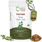 Organic Way Haritaki Whole (Chebulic Myrobalan) | Terminalia Chebula (Yellow Myrobalan) | Kosher & USDA Certified | Vegan, Non-GMO & Gluten Free | 100% Raw from India (4 oz - 1/4 lbs)