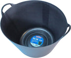Faithfull Flex Tub – Multi-Purpose & Durable Flexible Bucket for Garden, DIY, Building & Farming - 42L (9gl), Black