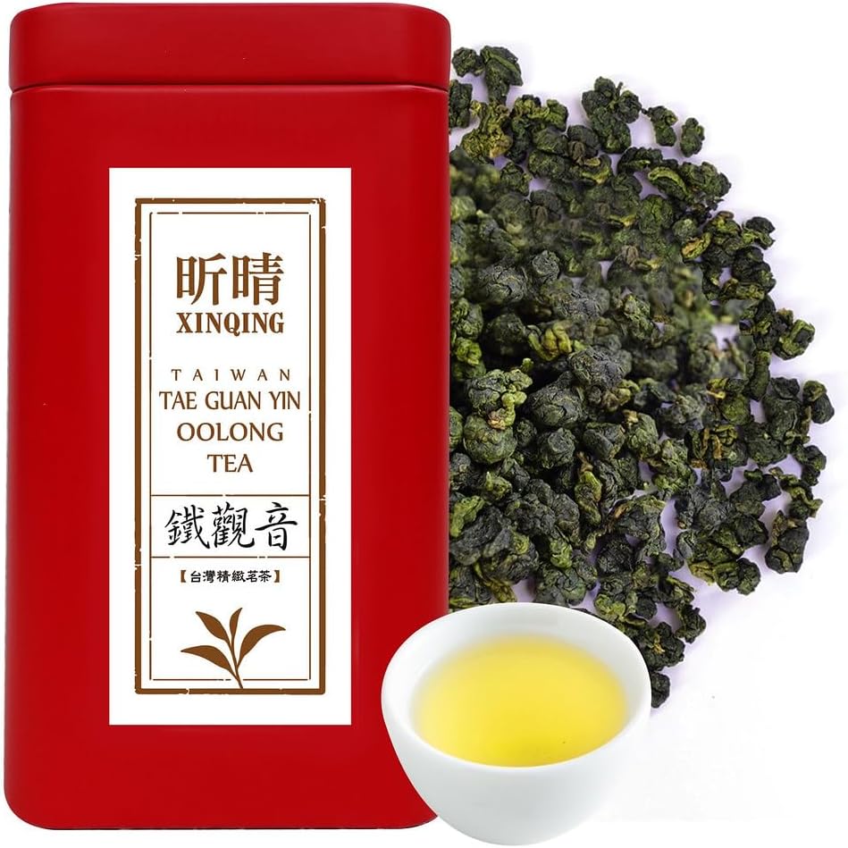 Xin Qing Tieguanyin Oolong Tea Tie Guan Yin Tea Iron Goddess Tieguanyin Taiwan High Mountain Oolong Tea Taiwan Gaoshan Ulong Tea 200g/7.05oz
