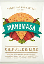 Manomasa Tortilla Chips - Chipotle & Lime (160g) - Pack of 6