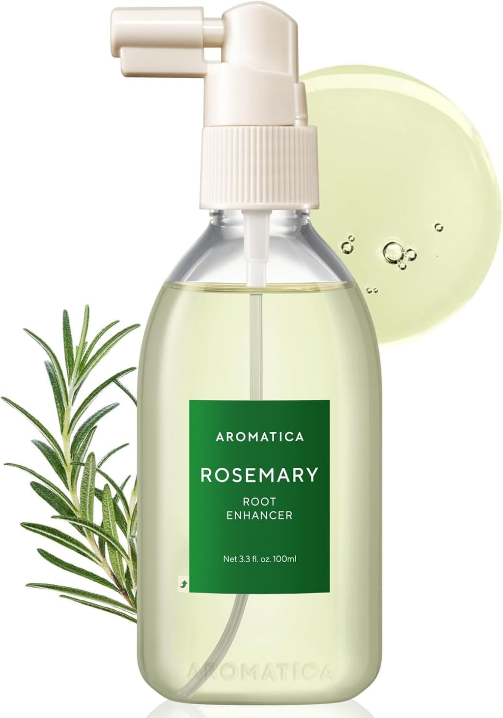 AROMATICA Root Enhancer Rosemary Water for Hair Growth spray - with Rosemary hair oil & caffeine & biotin - Korean hair care for hair thinning & hair loss - free from silicone, paraben and sulfate
