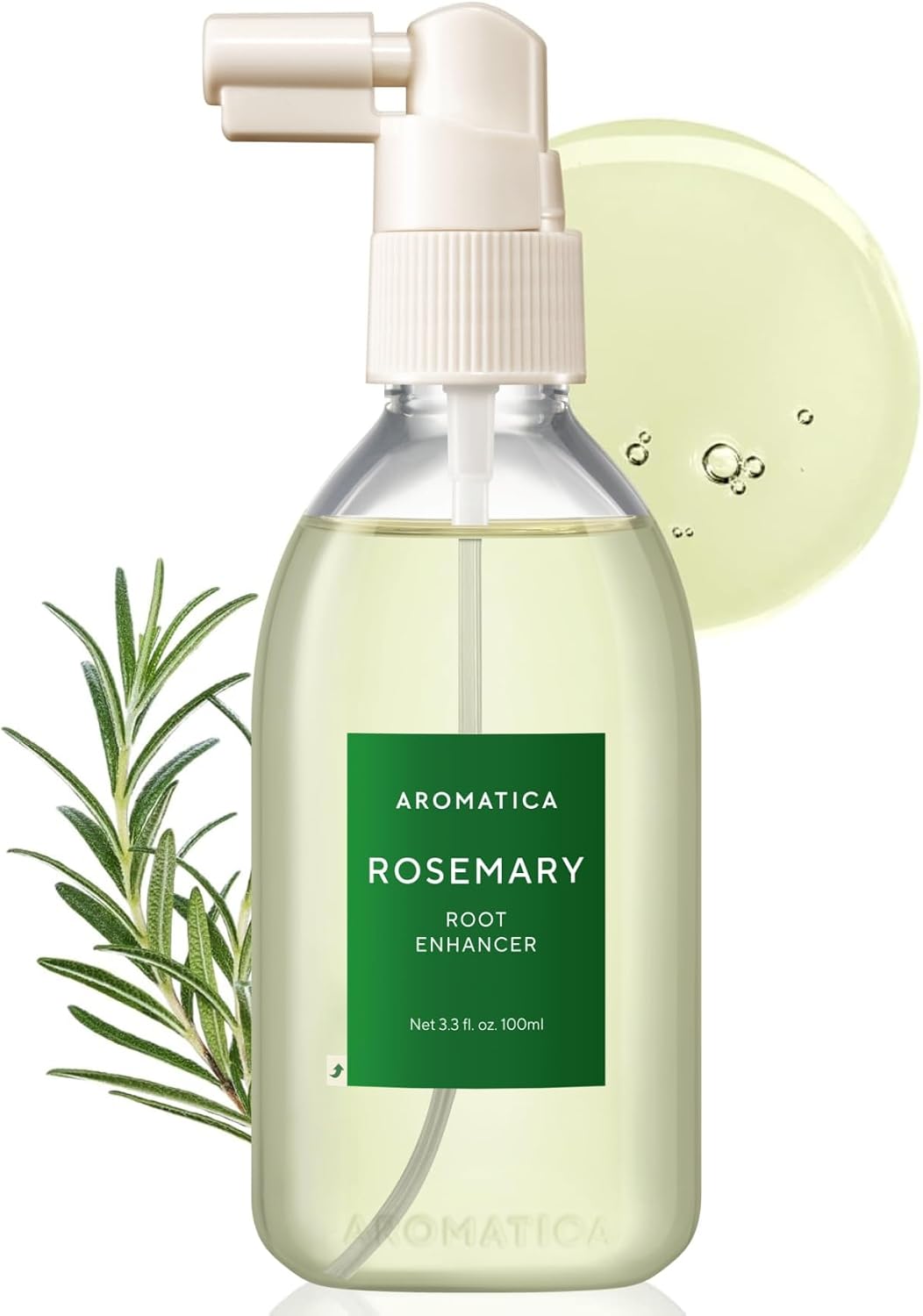 AROMATICA Root Enhancer Rosemary Water for Hair Growth spray - with Rosemary hair oil & caffeine & biotin - Korean hair care for hair thinning & hair loss - free from silicone, paraben and sulfate