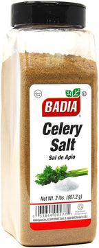 Badia Celery Salt, 2 Pound – Flavorful Blend of Ground Celery Seed & Salt for Seasoning Soups, Salads, Cocktails & More